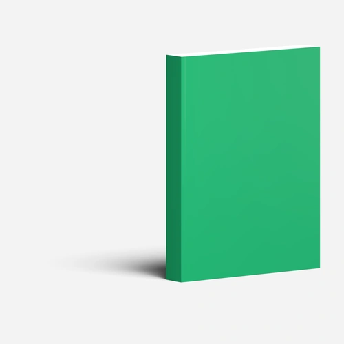 Standing paperback book mockup