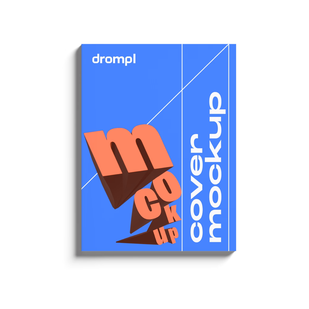 Paperback book mockup made in Drompl